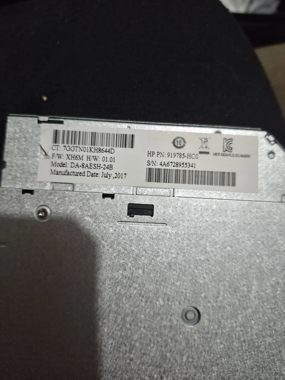 HP Silver Internal Laptop Optical Drive Slim SATA